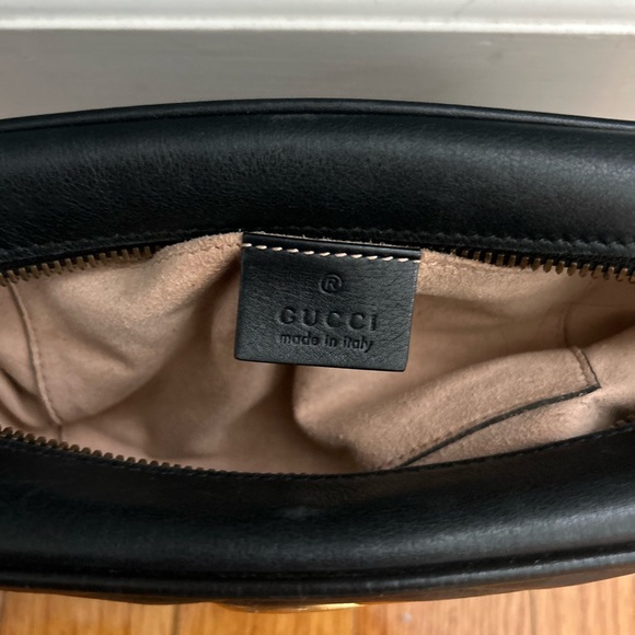 Gucci GG Marmont Leather Chain Shoulder Bag Black - Picture 5 of 6